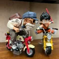 thumbnail image 3 of Figuras de Anime Dragon Ball Z, figura de Goku de 14cm, serie locomotora, motocicleta coleccionable, Roshi Goku, estatua de Pvc, modelo de decoración, Juguetes, 3 of 5