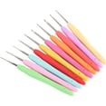 thumbnail image 4 of 10Pcs DIY Craft Crochet Hooks Kit Metal Knitting Crochet Needles with Rubber Handle, 4 of 8