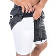 thumbnail image 1 of Men's 2 in 1 Running Sport Shorts, Lightweight, Gym, Training, Quick Drying, 1 of 5