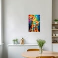 thumbnail image 3 of ZHONGYUTONG Giraffe Family Canvas Wall Art Colorful Animal Painting Prints Funny Giraffe Abstract Posters Wall Decor for Nursery Baby Room Framed (12.00" x 18.00"), 3 of 6
