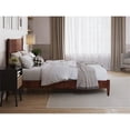 thumbnail image 5 of Pemberly Row Modern Full Wood Low Profile Platform Bed in Walnut, 5 of 13