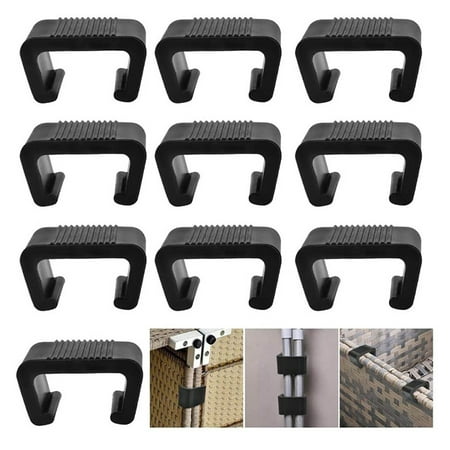 

Joernso 8Pcs Wicker Furniture Clip Weather-resistant Good Elasticity Plastic Prevent Movement Rattan Sofa Clamp for Patio