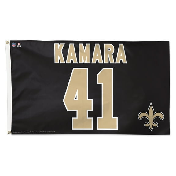 WinCraft Alvin Kamara New Orleans Saints 3' x 5' Single-Sided Deluxe Name & Number Flag