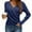 Dark Blue, variant on Women’s V Neck Long Sleeve Knit Sweater Top with Wrap Front Design Casual Pullover Lightweight Soft Fabric Stylish Fit Dark Green L