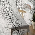 thumbnail image 5 of Black Botanical Sheer Curtains 63 Inches Length 2 Panels Set, Window Sheer Curtains for Living Room/Bedroom, Farmhouse Spring Summer Branch Light Filtering Rod Pocket Curtain 52'' x 63'' x 2, 5 of 7