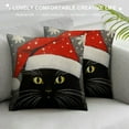 thumbnail image 3 of JRXY Merry Christmas Dachshund with Cat Square Throw Pillow Case Decorative Cushion Cover for Sofa Halloween 22x22in, 3 of 5
