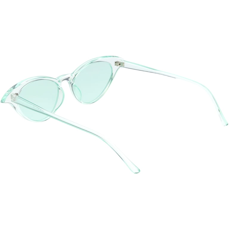 Translucent Retro Cat Eye Sunglasses Color Tinted Lens 52mm  display picture 1