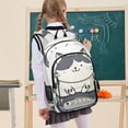 thumbnail image 7 of FORMRS Unisex School Backpack 17" Student Travel Bag with Laptop Compartment, Black Cute Cat, 7 of 7
