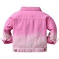 thumbnail image 2 of Chaqueta vaquera Cromoncent para niños pequeños, abotonada, rosa, 2 of 8