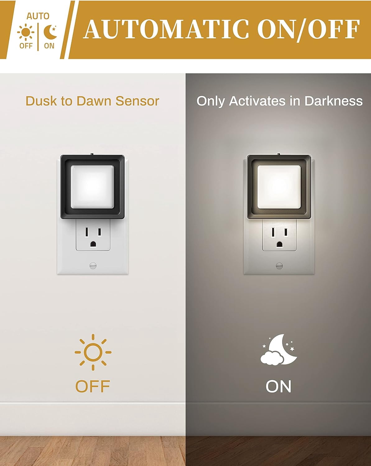 LED Night Light, Night Lights Plug Into Wall [2 Pack] with Dusk-to-Dawn Sensor, Dimmable Nightlights, Adjustable Brightness for Bathroom, Hallway, Bedroom,Kids Room,Stairway,Soft White