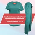 thumbnail image 7 of M&M SCRUBS Women's Ultra Soft Stretch Mock Wrap Scrub Top and Pants 82019200 (Teal, Medium), 7 of 7
