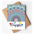 thumbnail image 1 of Printing Repeat Cloth Blue Colorful Herat Art Wedding Cards Congratulations Greeting Envelopes, 1 of 3