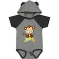 thumbnail image 3 of Inktastic Cute Monkey With Eyeglasses, Colorful Flowers Boys or Girls Baby Bodysuit, 3 of 5