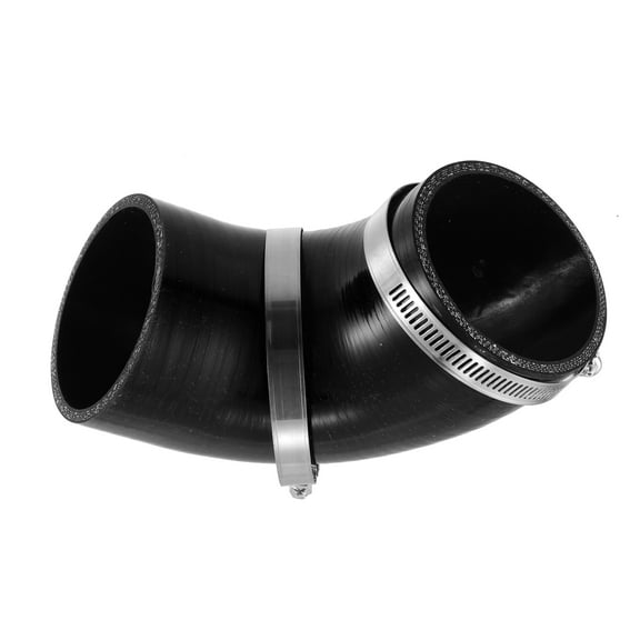 76mm 3" ID 90 Degree Silicone Reducer Hose Set Silicone Hose Coupler Intercooler Tube Black for Car