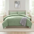 thumbnail image 3 of Ravure King Comforter Set, Modern Solid King Size Comforter Set, 7-Pc All Season Bedding Comforter Set, Sage Green, 3 of 8