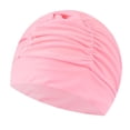 thumbnail image 5 of BAOSITY Swimming Cap Surfing Hat Elastic Ear Protection Long Hair Swimming Hat Bathing Cap for Sailing Intensive Training Competition Light Pink, 5 of 8