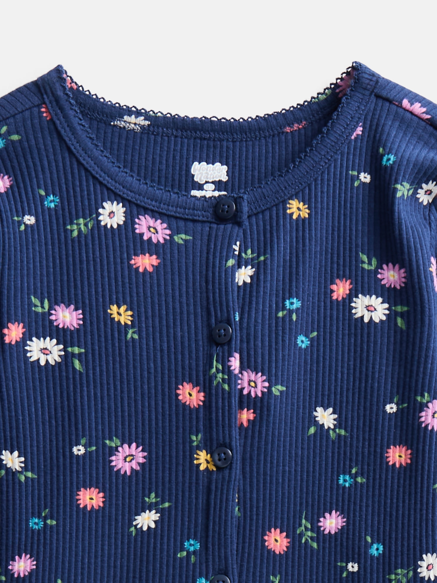Wonder Nation Toddler Girls' Ribbed Cardigan with Long Sleeves, Sizes 18M-5T