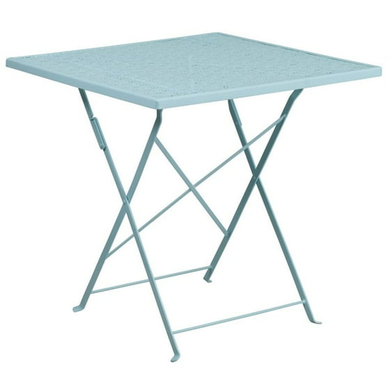 Scranton Co 28 Square Folding Patio Dining Table In Sky Blue