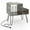 Grey, variant on Gymax Record Player Stand Turntable Stand w/ Built-in Charging Station Metal Legs Gray