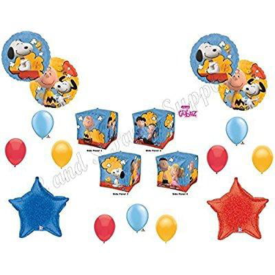 Peanuts Charlie Brown CUBEZ Balloons Decoration Supplies Party Snoopy New Movie! by Anagram