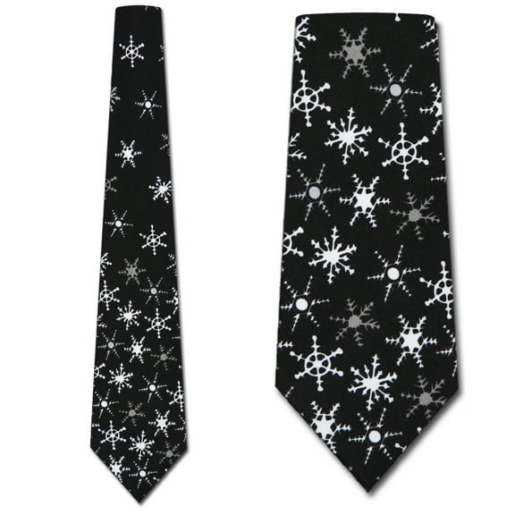 Snow Flakes Necktie Mens Tie