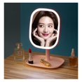 thumbnail image 4 of Makeup Mirror With LED Light 180 Degree Rotation Table Adjustable Comestics Compact Mirror 3 Color Light Modes Vanity Mirror ,Widely Use, 4 of 6