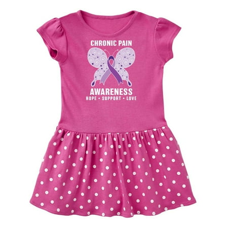 

Inktastic Chronic Pain Awarenesss Hope Support and Love Gift Baby Girl Dress