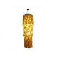 thumbnail image 5 of Kouboo Round King Size Chandelier with Round Capiz, Pendant Lighting For Dining Room, Modern Gold Ceiling Light for Kitchen, Champagne, 5 of 8