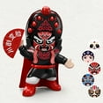 thumbnail image 6 of Sichuan Opera Face-Changing Doll, Chinese Peking Opera Figurine, Press Hat to Switch 4 Faces, Car Dashboard Decor, Desktop Collectible, Cultural Souvenir Gift for Adults, Kids, Collectors, 6 of 7