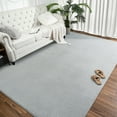 thumbnail image 5 of Junovo Modren Area Rug Soft Shag Carpet for Living Indoor Carpet,Fluffy Rugs for Kids Room/Bedroom,6'x9',Gray, 5 of 8