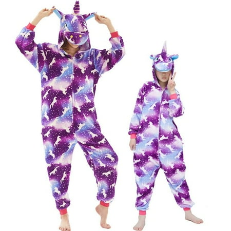 

CoCopeanut Unisex Adult Unicorn Animal Pajamas Anime Onesie Stitch Panda Bear Cat Flannel Cartoon Cute Warm Soft Cosplay Sleepwear Homewear