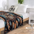 thumbnail image 4 of Tribal Feather Boho Throw Blanket for All Season,Nature Retro Print Throw Blanket Super Soft Lightweight Warm Plush Blankets for Sofa Bed Couch Bedroom Home Décor 30"x40", 4 of 7