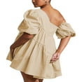 thumbnail image 4 of Summer Mini Dress with Short Puff Sleeves and Tiered Design, 4 of 6