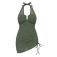 thumbnail image 5 of PMVFHDE One Piece Swimsuit Women Solid Mesh Inset Swimsuit With Neck Tie And Detail For Summer Beach, 5 of 5