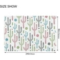 thumbnail image 2 of GZHJMY Colorful Cactus Cacti Polka Dot U Shape Toilet Bath Mat for Bathroom Contour Rug Carpet, Fluffy & Absorbent Fluffy Absorbent & Machine Washable, 20x24 Inch Carpet Runner, 2 of 5