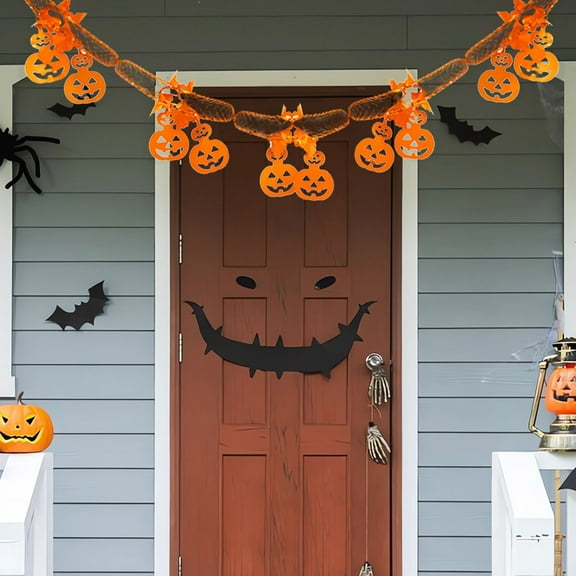 YANHAIGONG Halloween Party Decorations,Haunted Scene Setters Backdrop Banner Supplies,Halloween Backdrop Banner Decorations ,Halloween Honeycomb Pull Flag Spider Bats Hanging Ghost Home Decoration