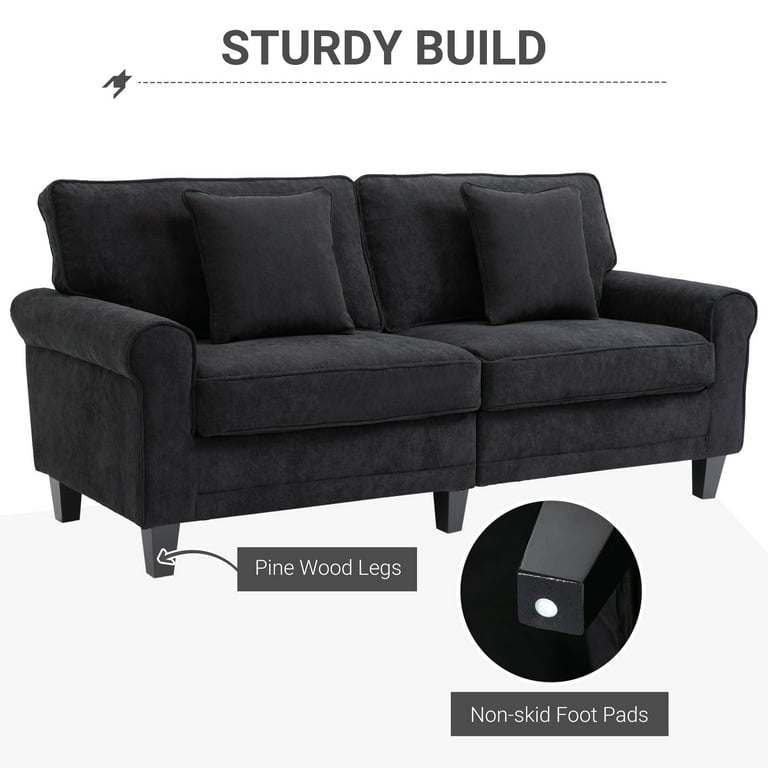 Comfy black couch deals