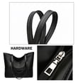 thumbnail image 3 of Tanyzvel Women’s Work Laptop Two Tone Tote Bag, Waterproof Nylon PU Wide Handle Zipper Office Handbag, 3 of 5