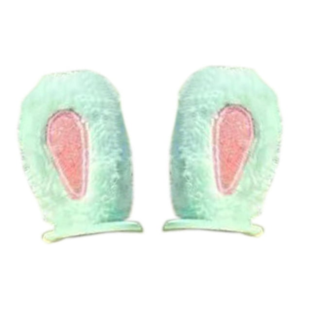 Orejas de peluche Diseño creativo versátil Orejas de animales lindas Fácil de instalar 2x Orejas de conejo verde