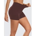 thumbnail image 2 of YEEKISUS Women High Waisted Biker Shorts Scrunch Butt Booty Lifting Shorts for Workout Gym Yoga Athletic Running Cycling Brown L, 2 of 7
