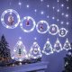 thumbnail image 1 of BLOOMWIN Xmas Window Lights, 3m Christmas Curtain Lights USB Xmas Tree Fairy Lights Novelty Window Winter Decorations for Bedroom Indoor Home, Cool Wh, 1 of 5