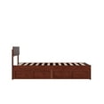 thumbnail image 3 of AFI Boston 14" Twin Wood Platform Bed Frame with Set of 2 Storage Drawers, Walnut, 3 of 6