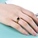 thumbnail image 4 of Anillo de esmalte negro con forma de corazón y meñique para Mujer, regalo del Día de San Valentín, Anillo de concha blanca de acero inoxidable, accesorio de joyería para Mujer, 4 of 5