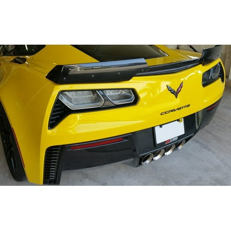 - C7 Corvette Z06 2015+ Stage 2/3 Wickerbill Rear Spoiler Wing Upgrade - Carbon Flash