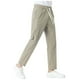 thumbnail image 1 of Pantalones deportivos elásticos holgados de seda helada para hombre - Poliéster, pierna recta, cordón, jogging informal, 1 of 6
