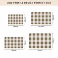 thumbnail image 4 of Brown Plaid Door Mat Indoor Outdoor, Spring Summer Farmhouse Buffalo Checkered Non Slip Welcome Mat with Rubber Backing, Absorbent Fabric Front Door Mats Entryway Rug for Home Patio Entrance 16"x24", 4 of 8