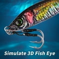 thumbnail image 4 of Fishing Jigs Saltwater Glow Lures Double Assist Hook for 3D Colors Jigging Lures Glow Offshore Speed Metal Jig Micro Butterfly Spoons with Assist Hooks for Tuna Yellowtail Kingfish, 4 of 7