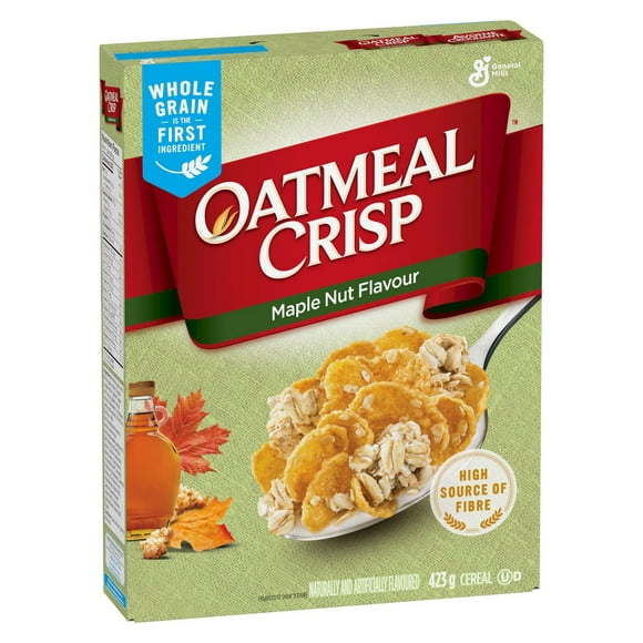 Oatmeal Crisp Breakfast Cereal, Maple Nut, High Fibre and Whole Grains, 423 g, 423 g