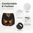 thumbnail image 4 of Bixox Women's Cool Black Eagle pattern 2 in 1 Running Shorts - Lightweight Athletic Workout Gym Yoga Shorts Liner with Pockets - Large, 4 of 5
