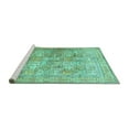 thumbnail image 2 of Ahgly Company Machine Washable Indoor Rectangle Persian Turquoise Blue Traditional Area Rugs, 8' x 10', 2 of 4